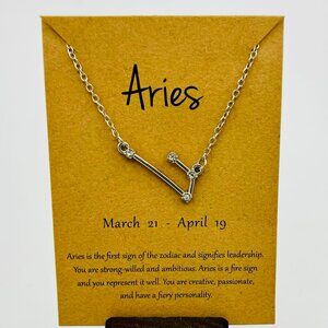 Silver Aries Constellation Necklace - NWT